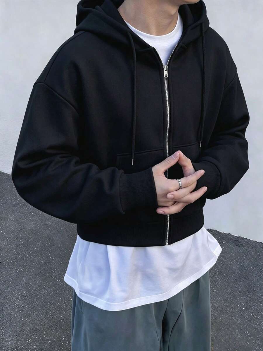 Moletom Manfinity Zip-Up Essential — Foto 15