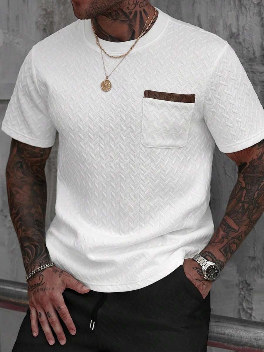 Camiseta Manfinity Textura Verão — Foto 65