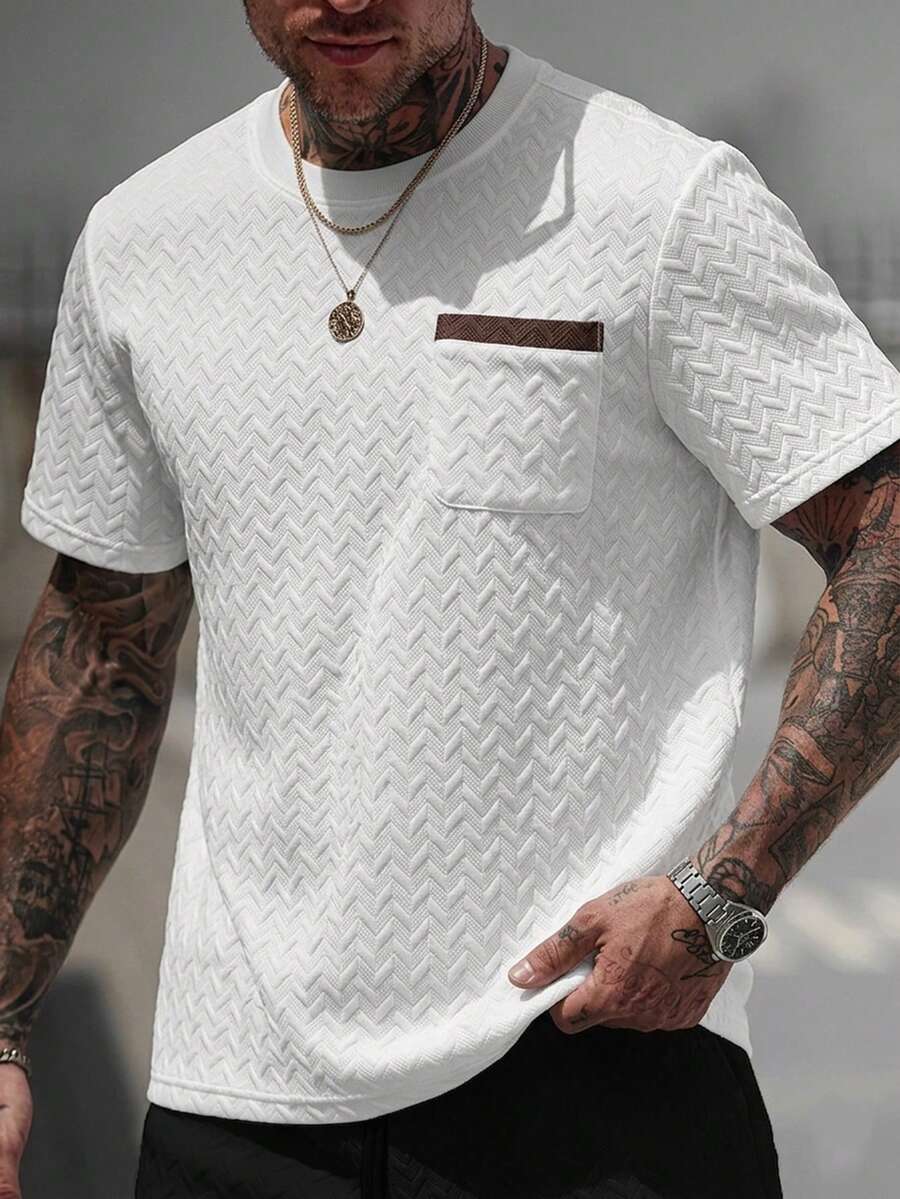 Camiseta Manfinity Textura Verão — Foto 67