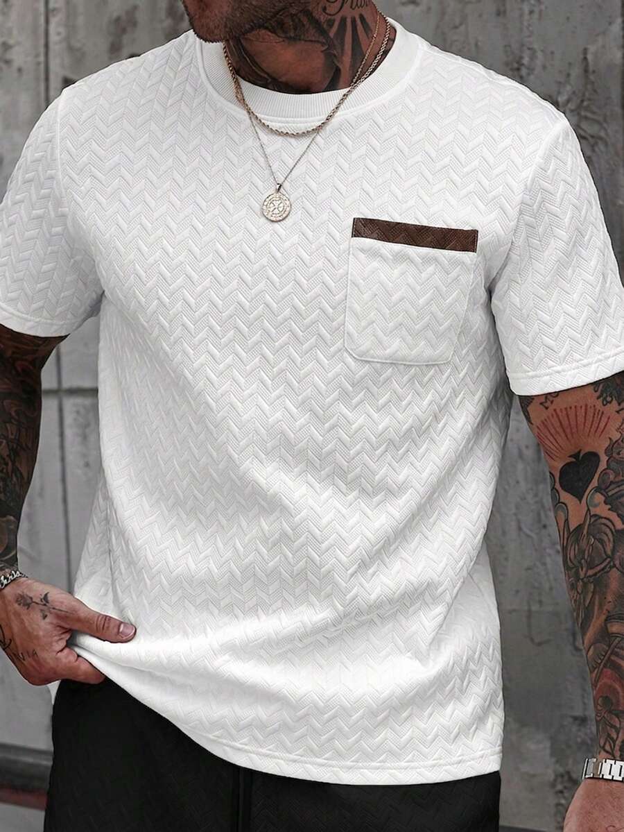 Camiseta Manfinity Textura Verão — Foto 68