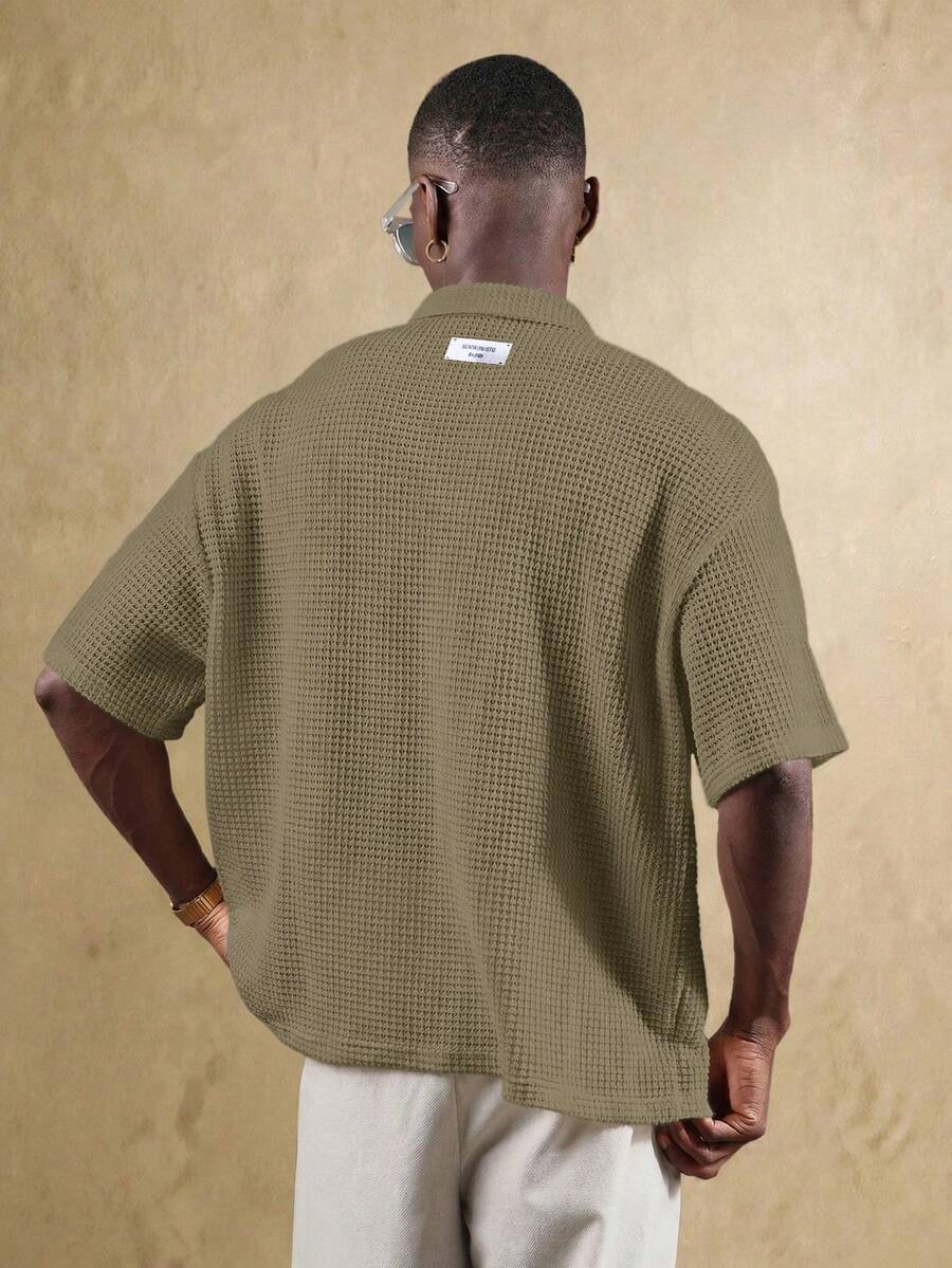 Camisa Polo Manfinity Studios Waffle Knit Polo — Foto 27