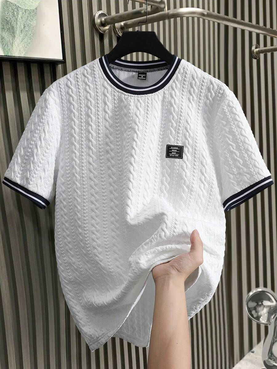 Camiseta Manfinity Textura Verão — Foto 94