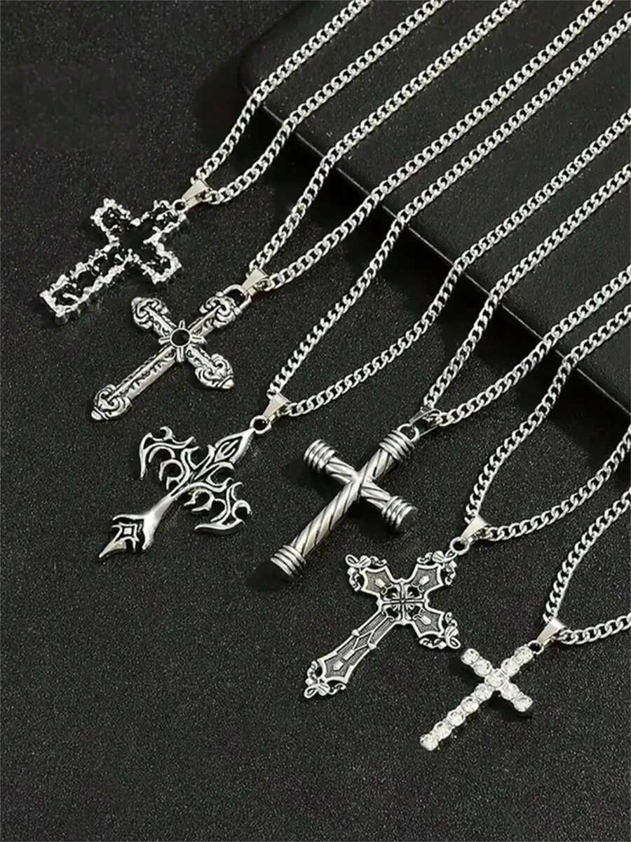 Colar Manfinity Retro Cross — Foto 8
