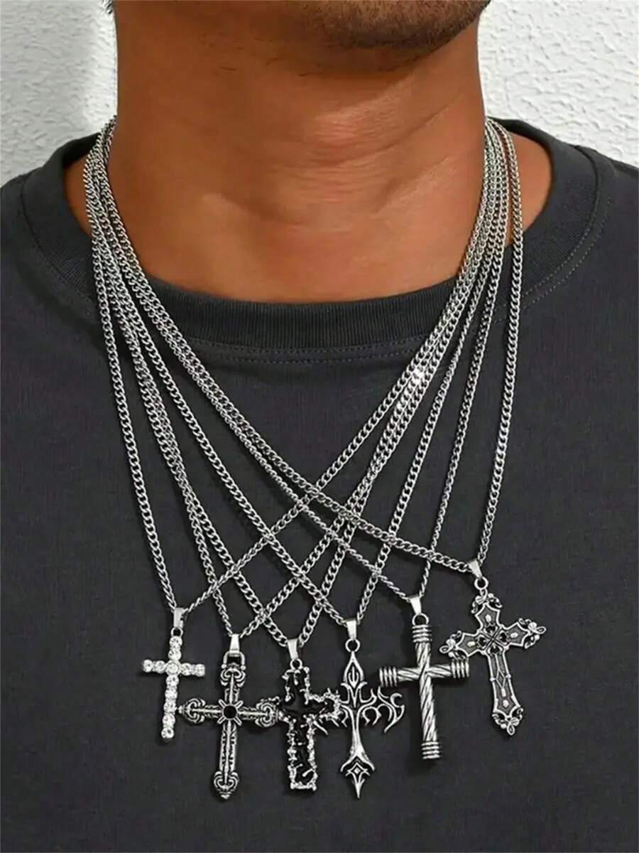 Colar Manfinity Retro Cross — Foto 9