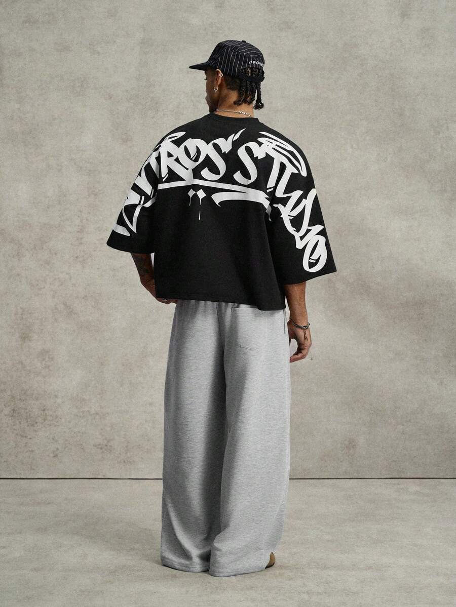 Camiseta Manfinity Studios Graffiti Tag Oversized — Foto 1