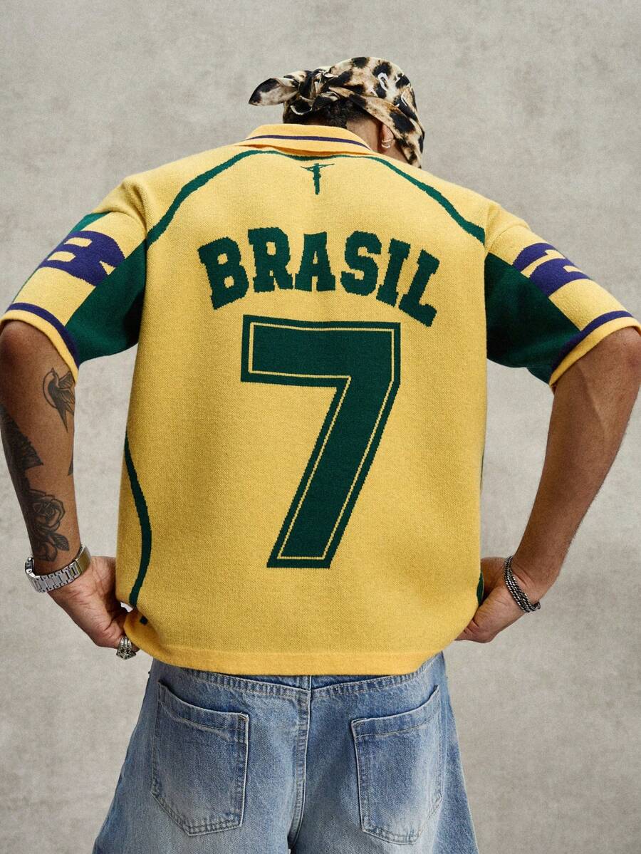 Camiseta Manfinity Studios Brasil Rio Retro Polo — Foto 1