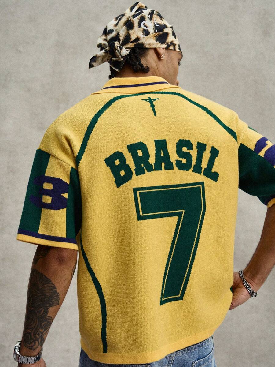 Camiseta Manfinity Studios Brasil Rio Retro Polo — Foto 6