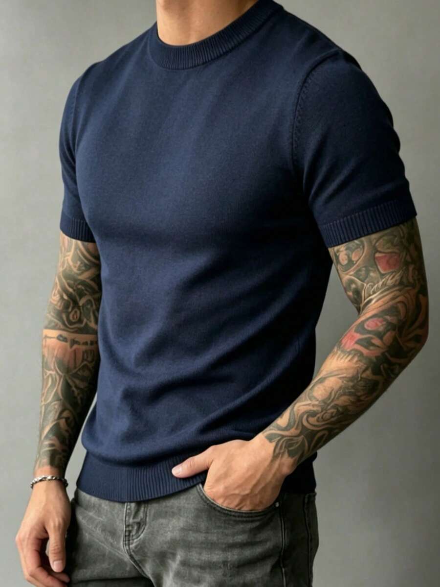 Camiseta Manfinity Listrada — Foto 85