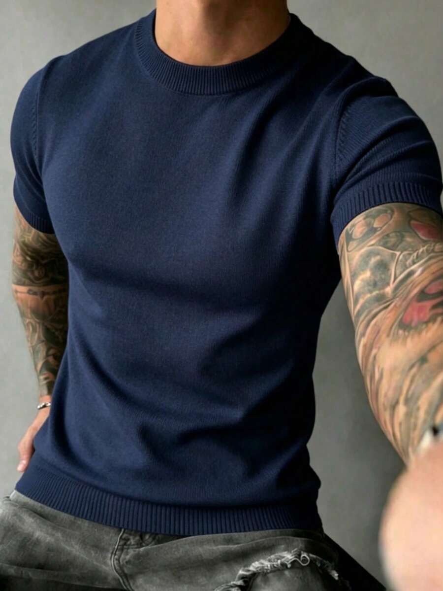 Camiseta Manfinity Listrada — Foto 86
