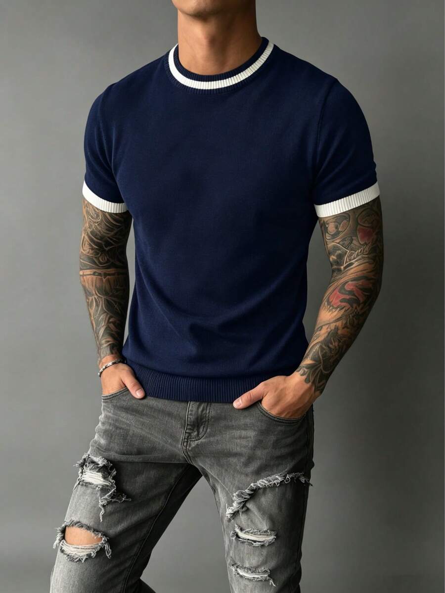 Camiseta Manfinity Listrada — Foto 78