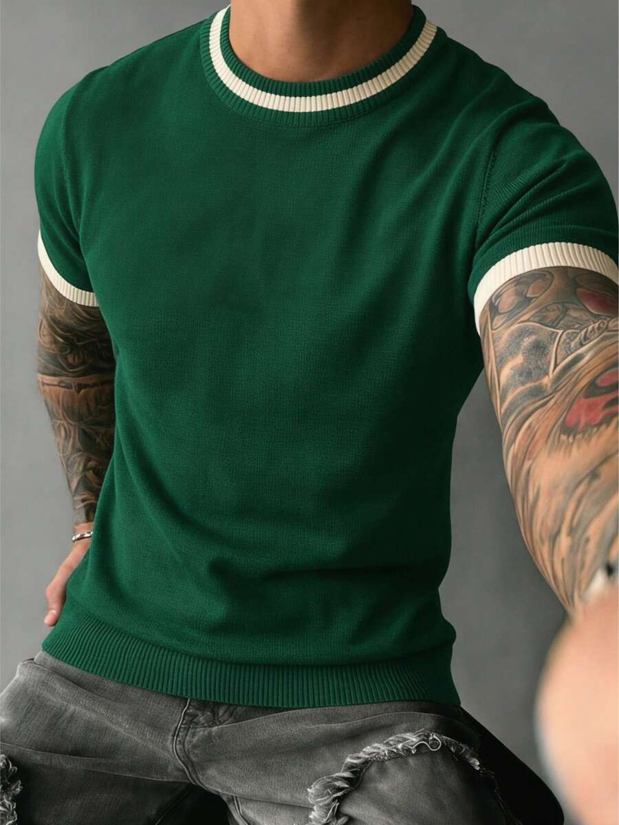 Camiseta Manfinity Listrada — Foto 70