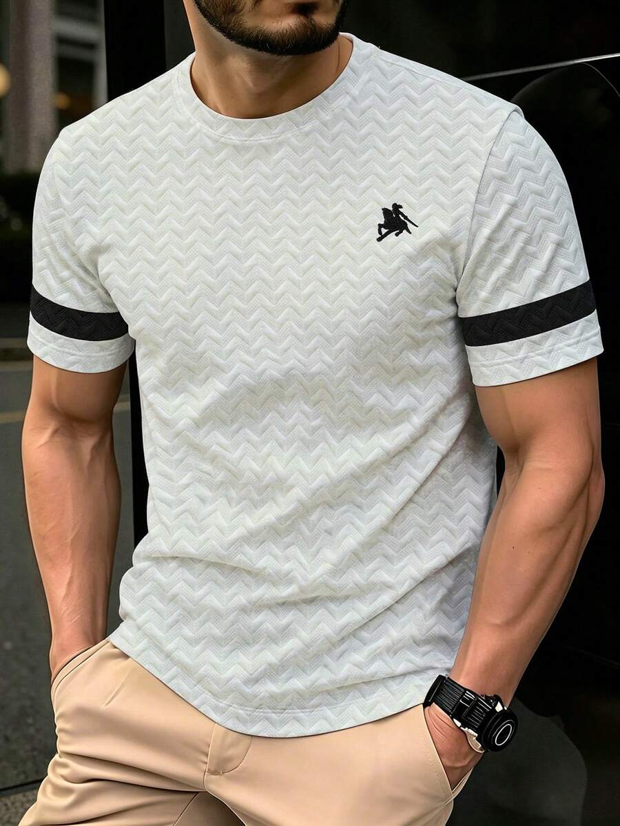 Camiseta Manfinity Textura Verão — Foto 91