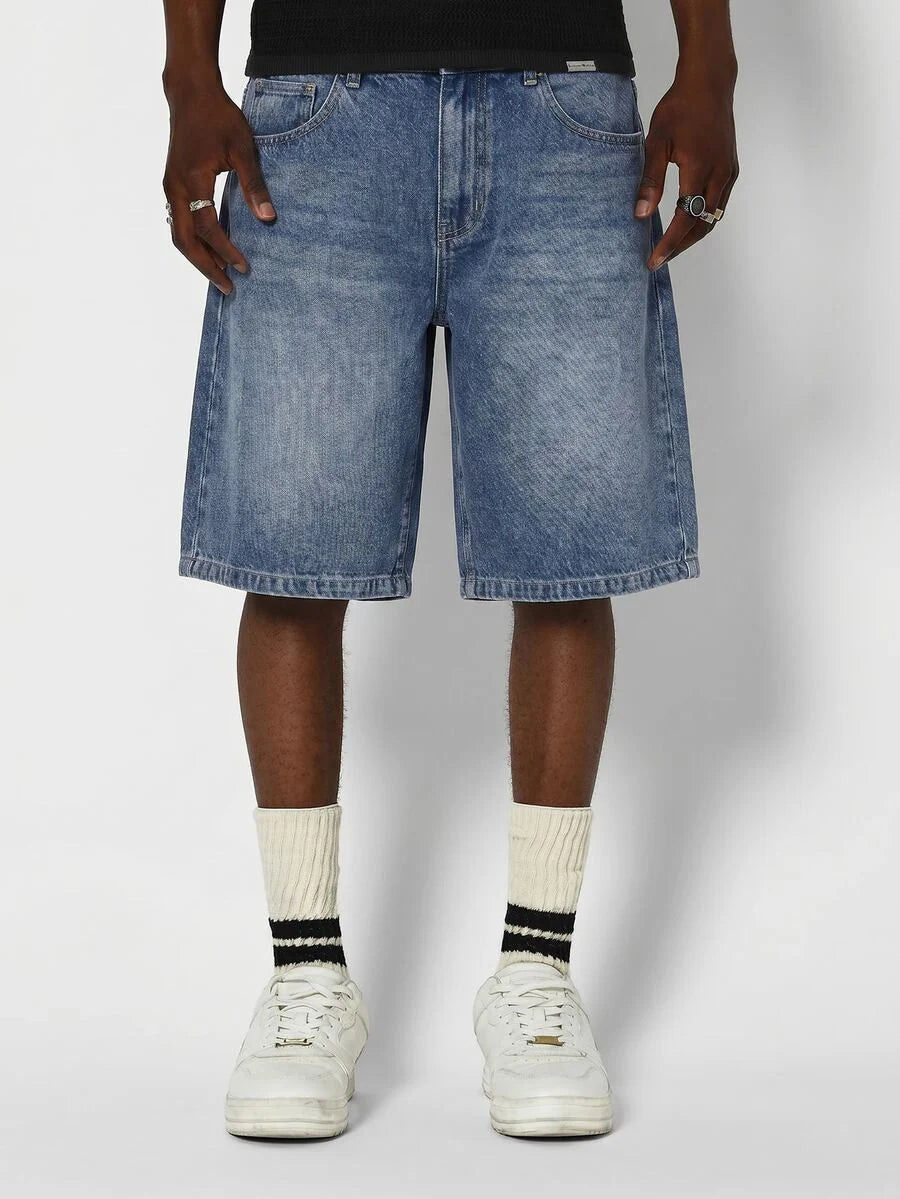 Bermuda Jorts Jeans Manfinity Studios Suzulan Graffiti — Foto 17