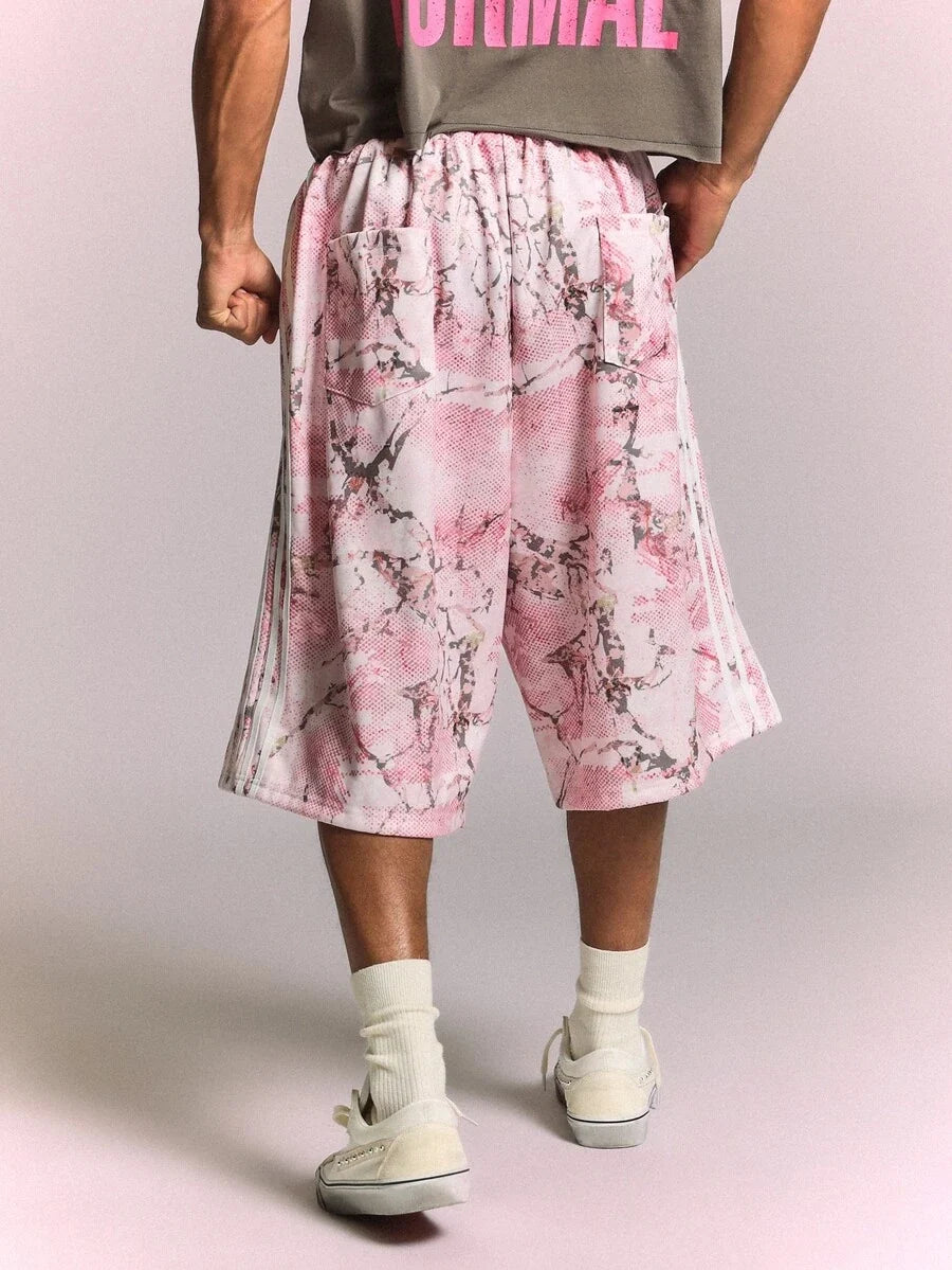 Bermuda Manfinity Studios Sakura Blossom Mesh Jorts — Foto 3