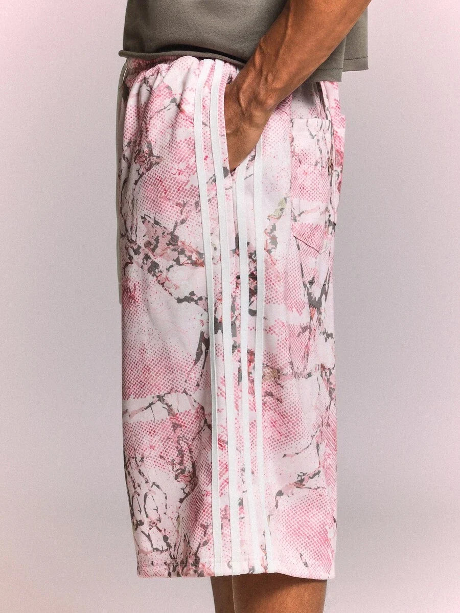 Bermuda Manfinity Studios Sakura Blossom Mesh Jorts — Foto 5