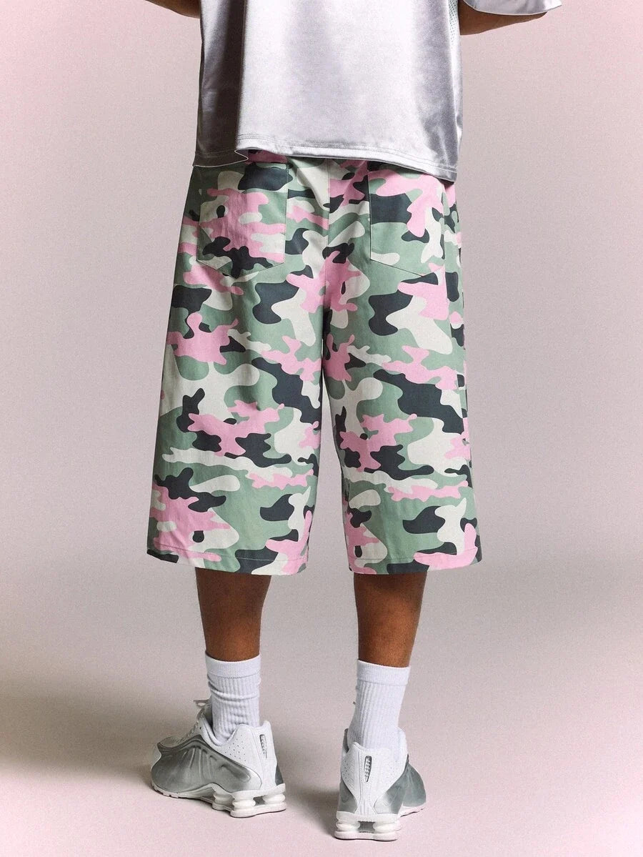 Bermuda Manfinity Studios Pastel Camo Baggy Jorts — Foto 3