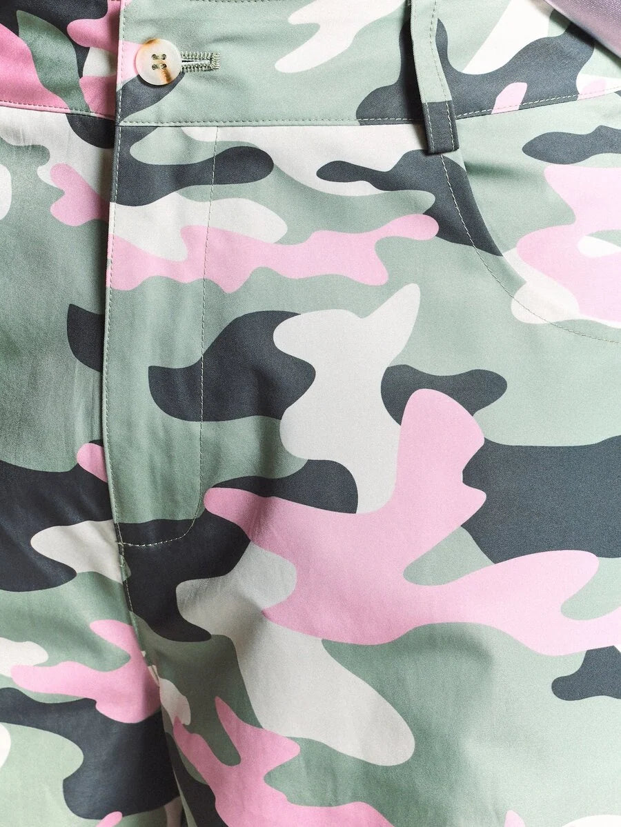 Bermuda Manfinity Studios Pastel Camo Baggy Jorts — Foto 5
