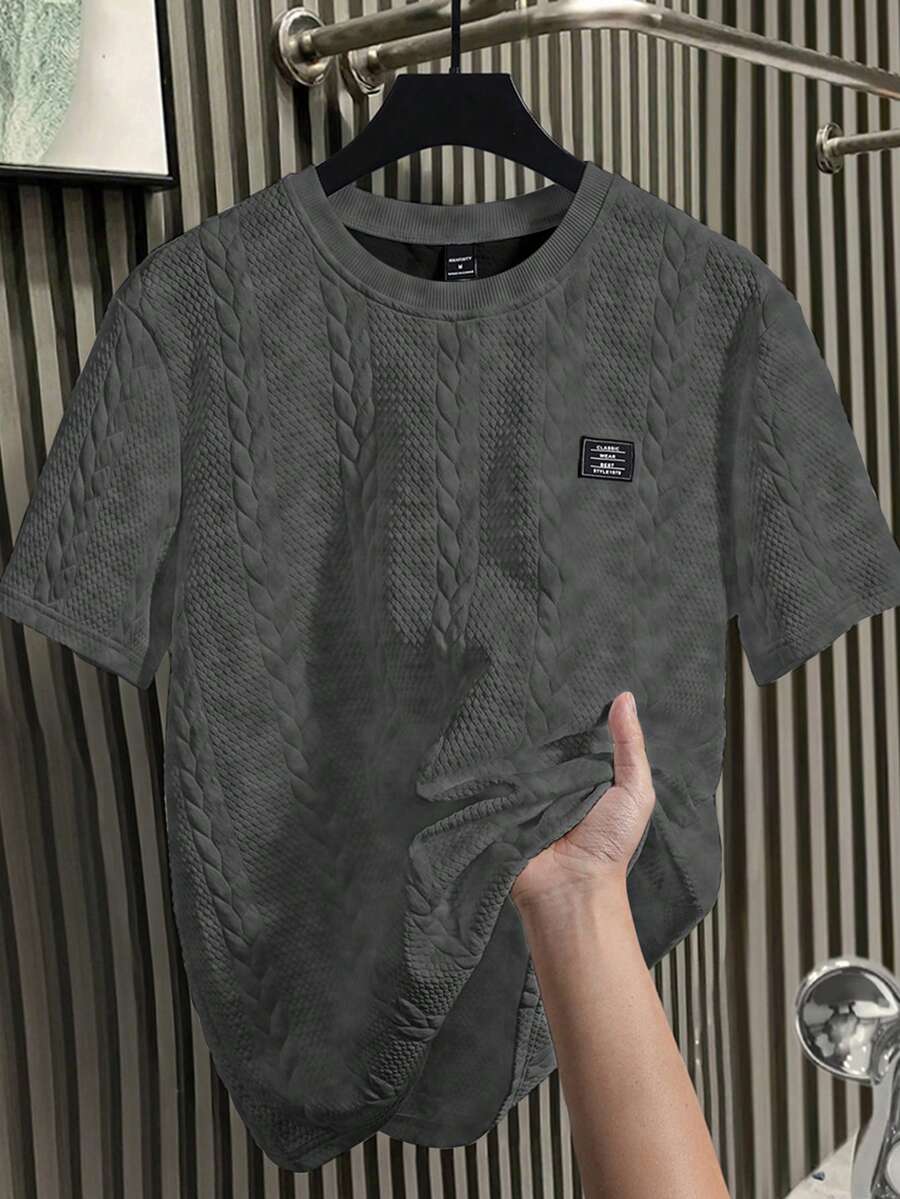 Camiseta Manfinity Textura Verão — Foto 45