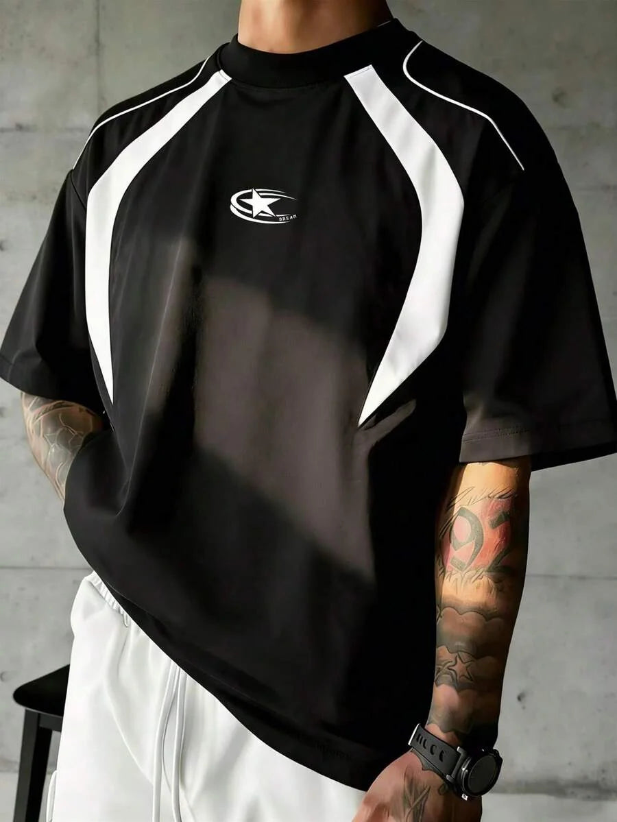Camiseta Manfinity Folgado Estampa Gráfica Recorte — Foto 26