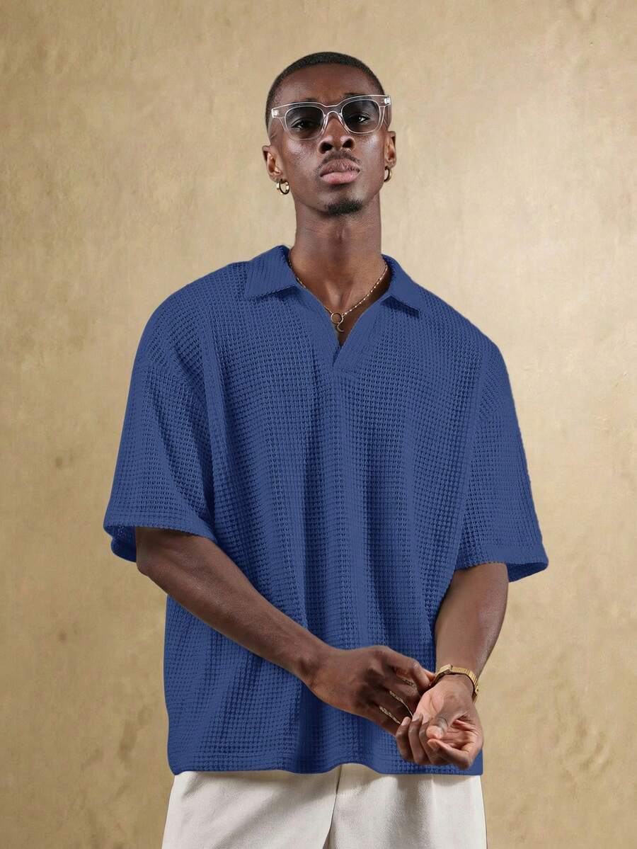 Camisa Polo Manfinity Studios Waffle Knit Polo — Foto 36