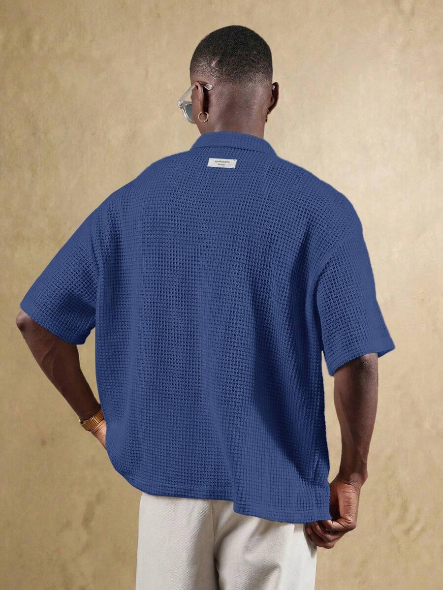 Camisa Polo Manfinity Studios Waffle Knit Polo — Foto 37