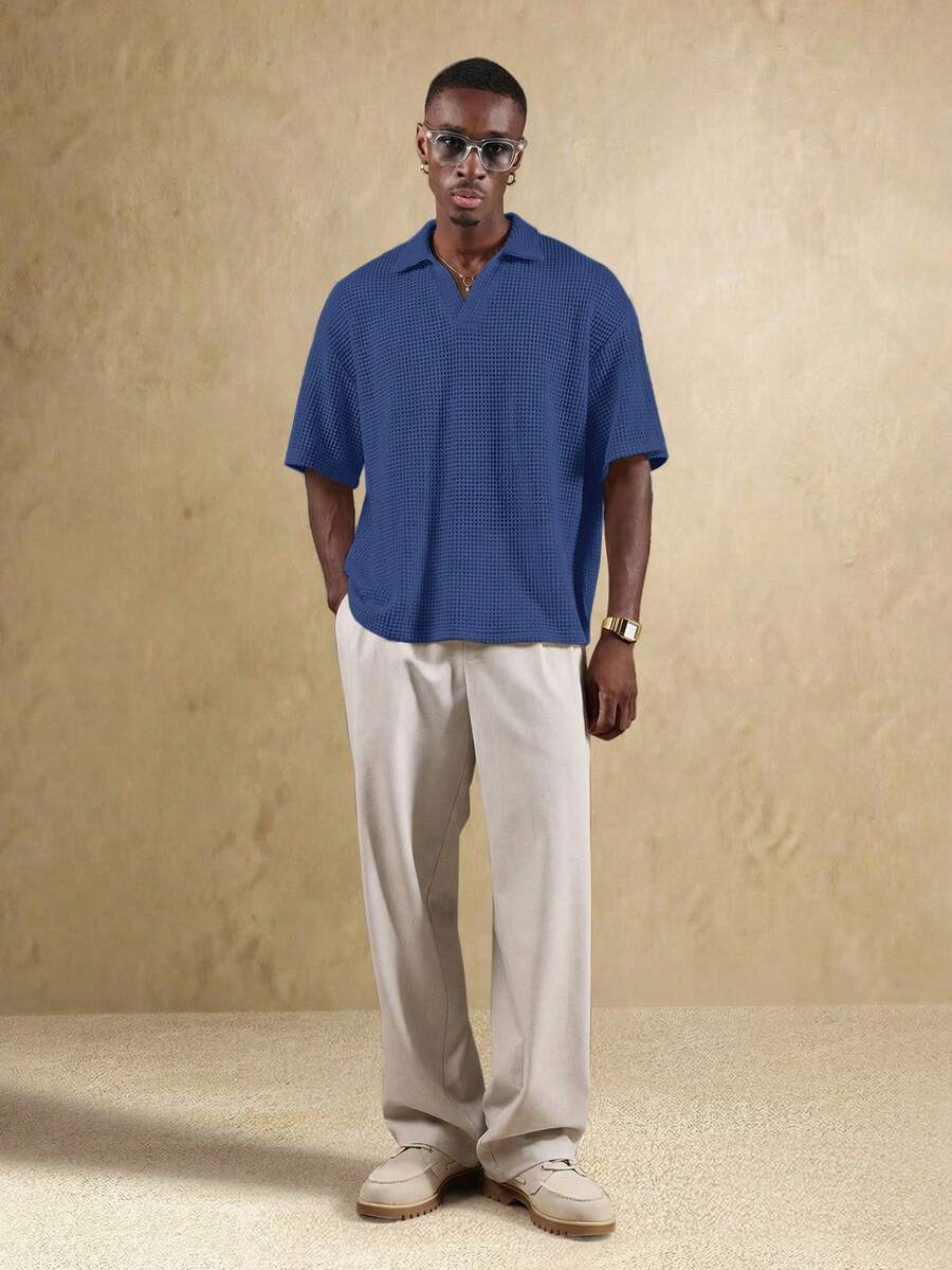Camisa Polo Manfinity Studios Waffle Knit Polo — Foto 39