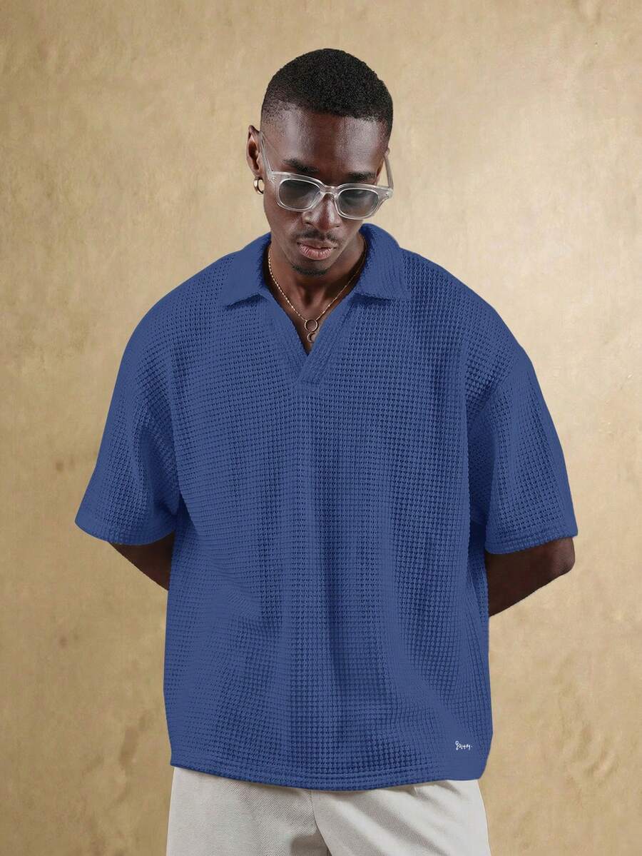 Camisa Polo Manfinity Studios Waffle Knit Polo — Foto 40