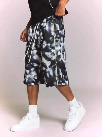 Bermuda Manfinity Studios Dark Tie-Dye Track Jorts — Foto 1
