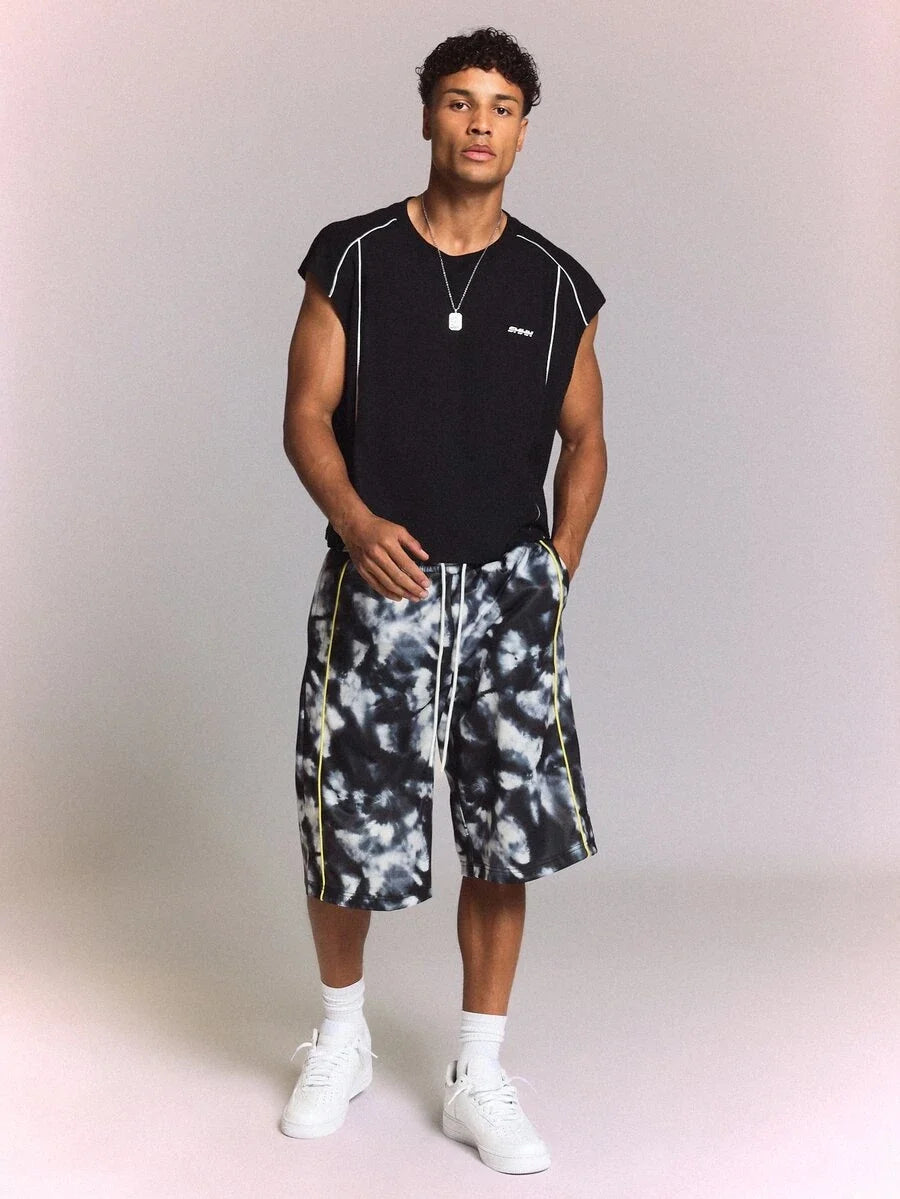 Bermuda Manfinity Studios Dark Tie-Dye Track Jorts — Foto 3