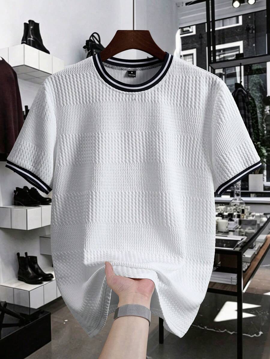 Camiseta Manfinity Textura Verão — Foto 126