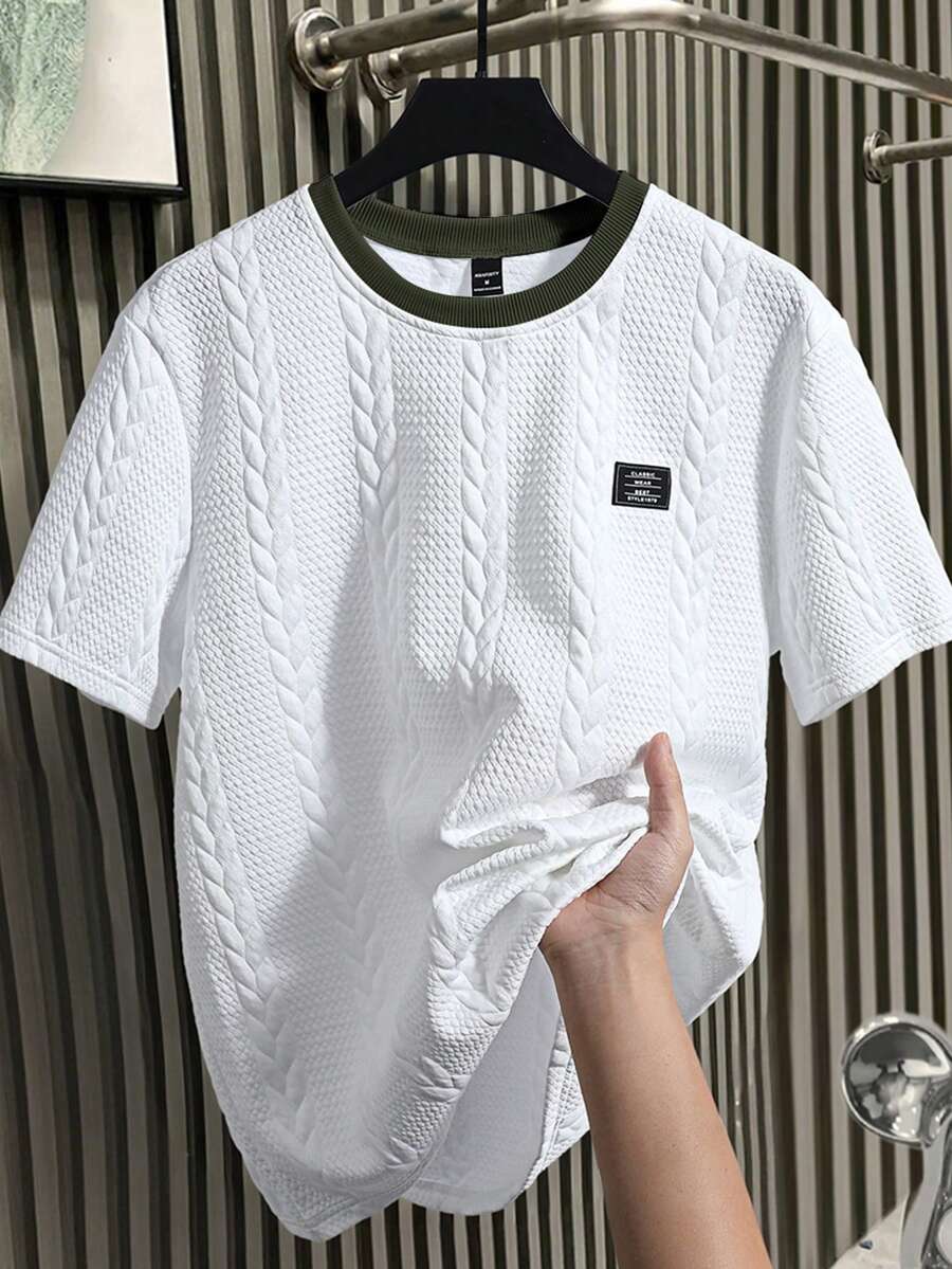 Camiseta Manfinity Textura Verão — Foto 149