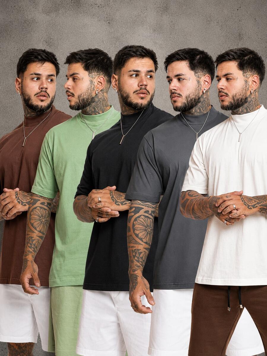Kit Manfinity Oversized Street 5 Camisetas — Foto 1
