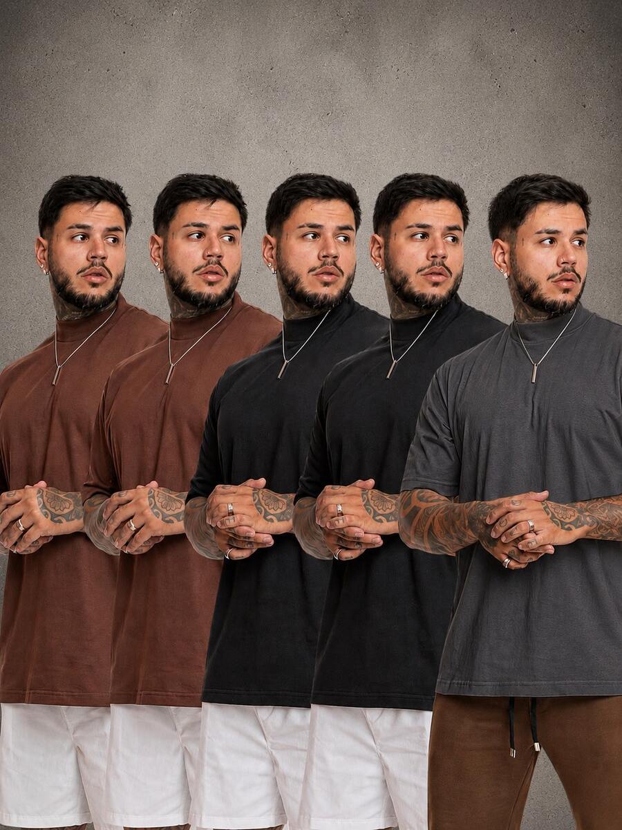 Kit Manfinity Oversized Street 5 Camisetas — Foto 8