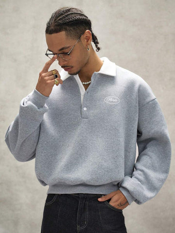 Moletom Manfinity Studios Aurora Thermal Polo Sweatshirt — Foto 1