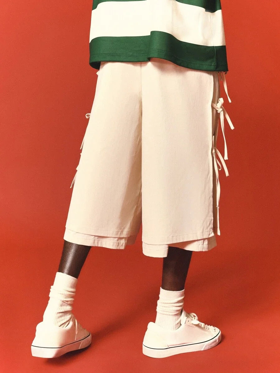 Bermuda Manfinity Studios Avant-Garde Tie Cargo Jorts — Foto 2