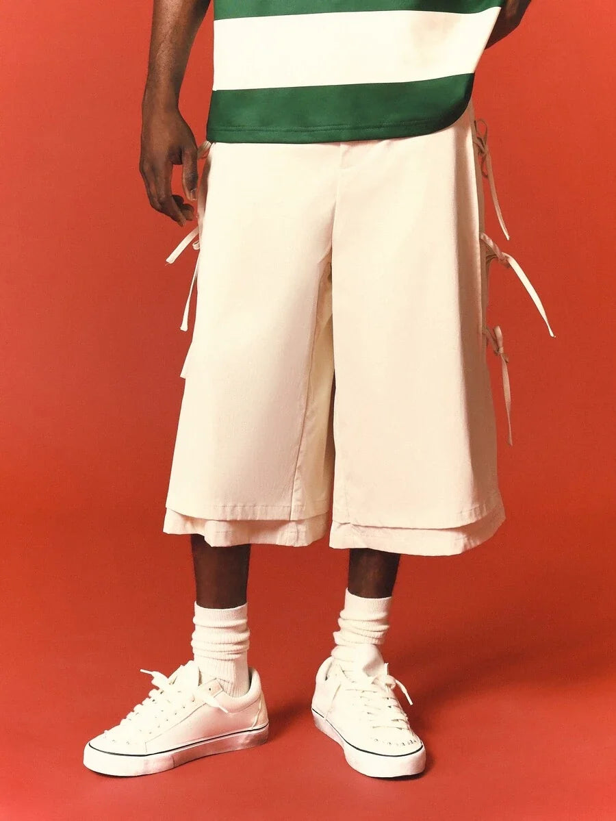 Bermuda Manfinity Studios Avant-Garde Tie Cargo Jorts — Foto 4