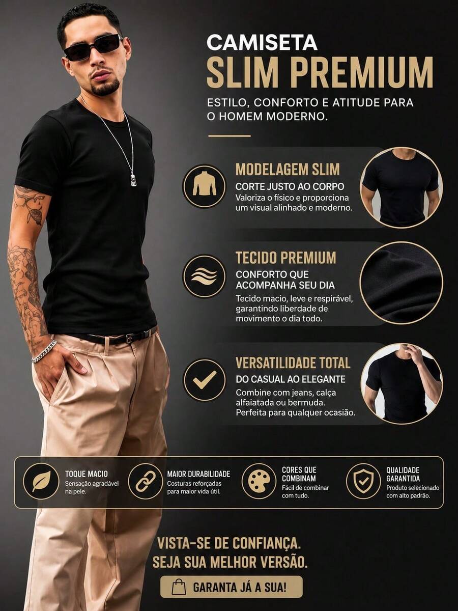 Camiseta Manfinity Canelada — Foto 6