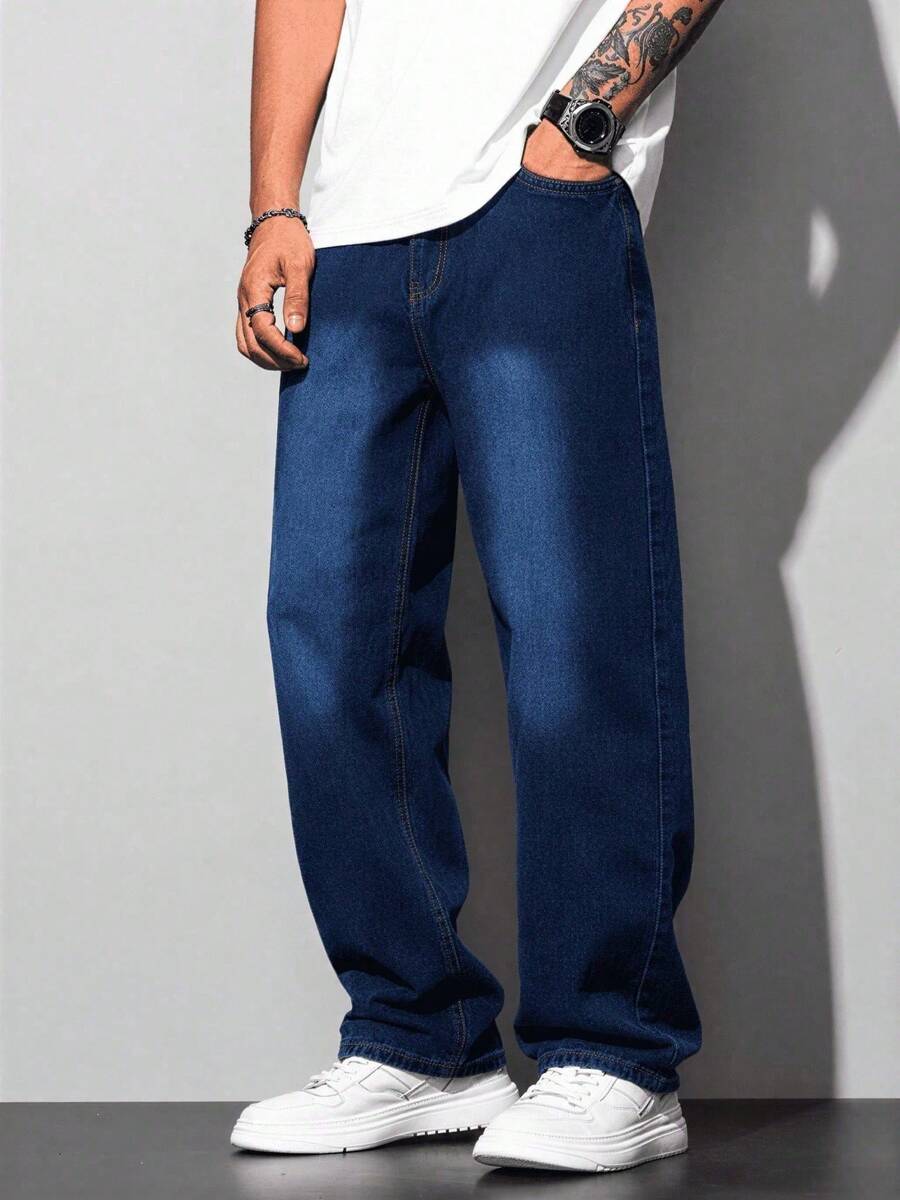 Calça Manfinity Loose Denim — Foto 30