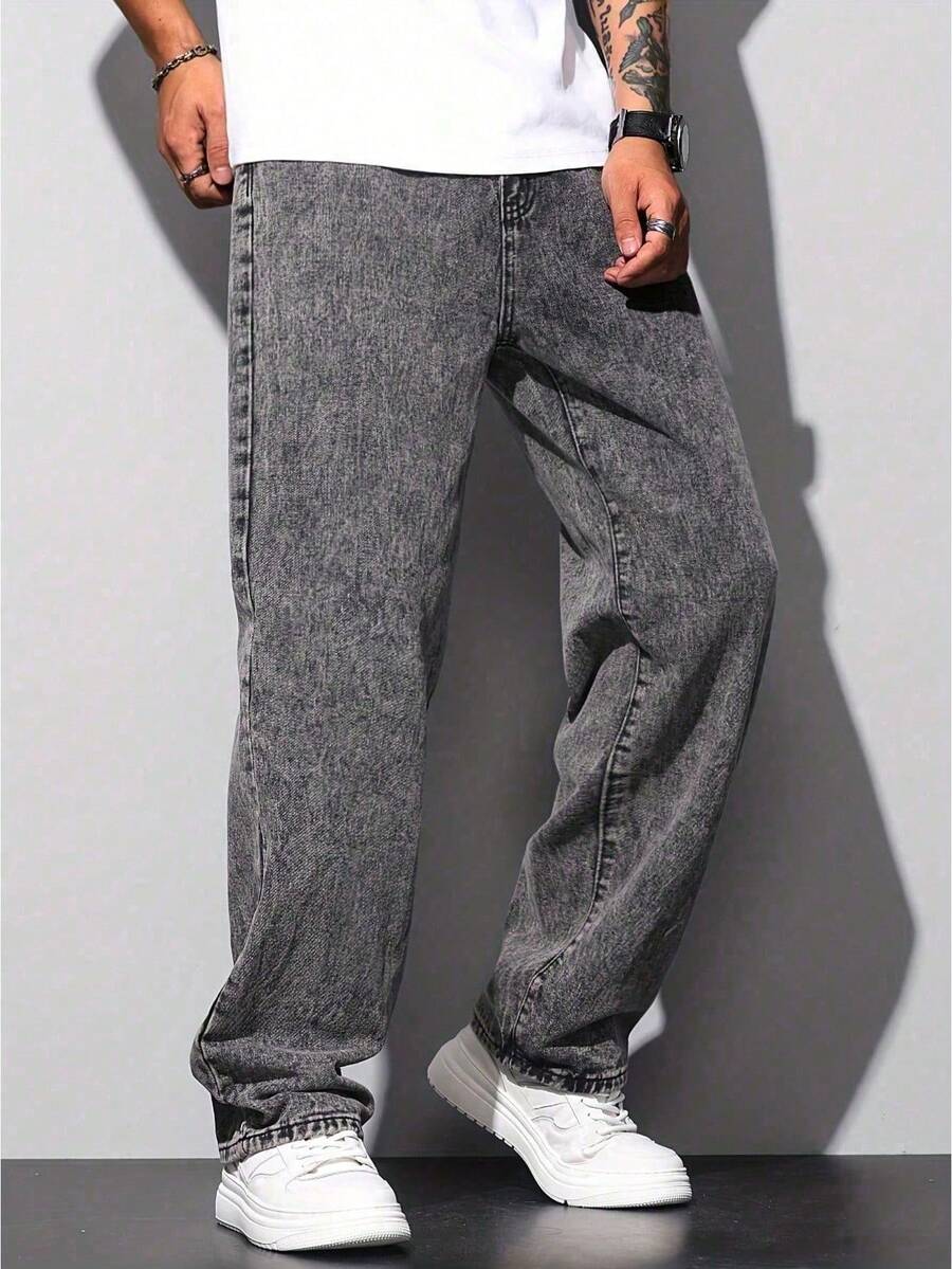 Calça Manfinity Loose Denim — Foto 3