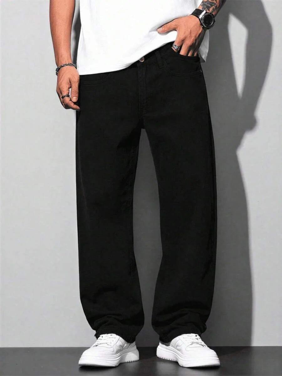 Calça Manfinity Loose Denim — Foto 19