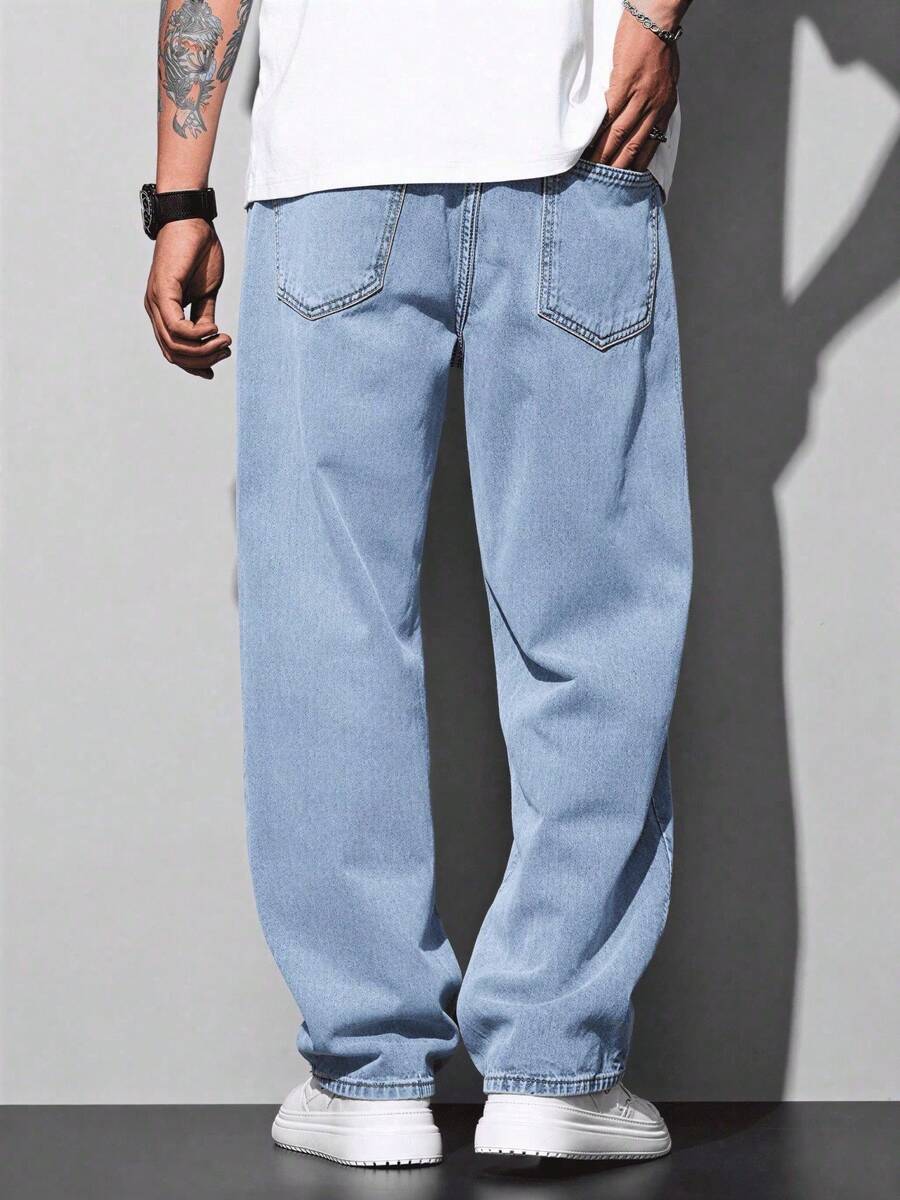 Calça Manfinity Loose Denim — Foto 27
