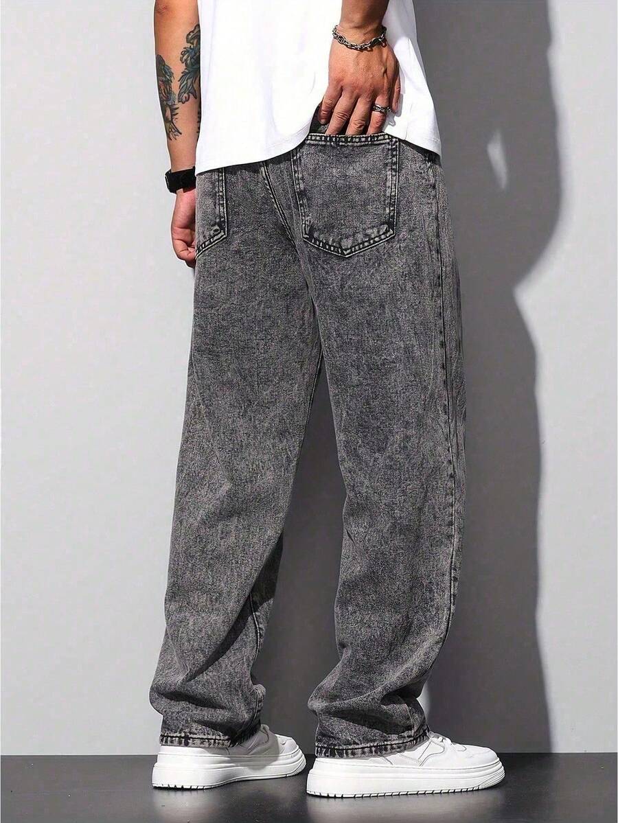 Calça Manfinity Loose Denim — Foto 8