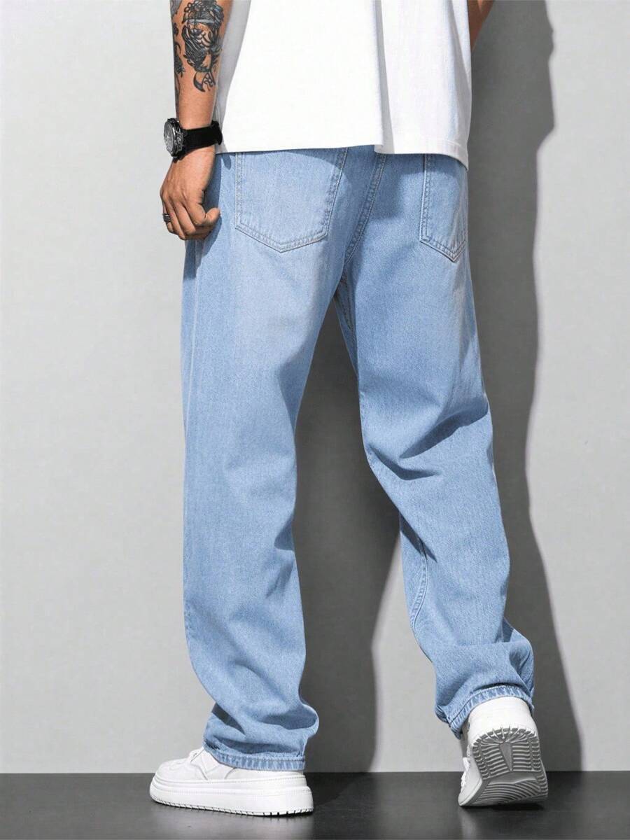 Calça Manfinity Loose Denim — Foto 25