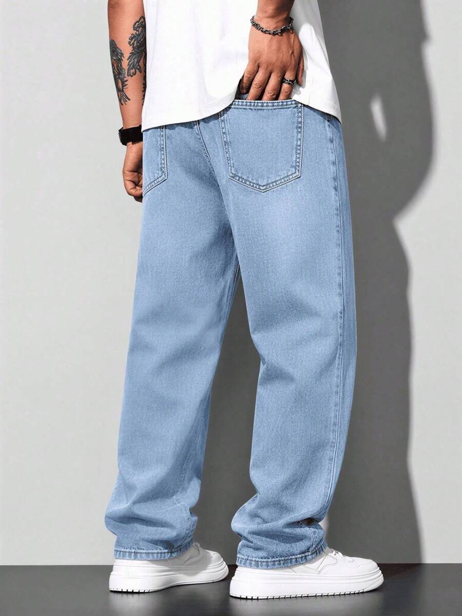 Calça Manfinity Loose Denim — Foto 24