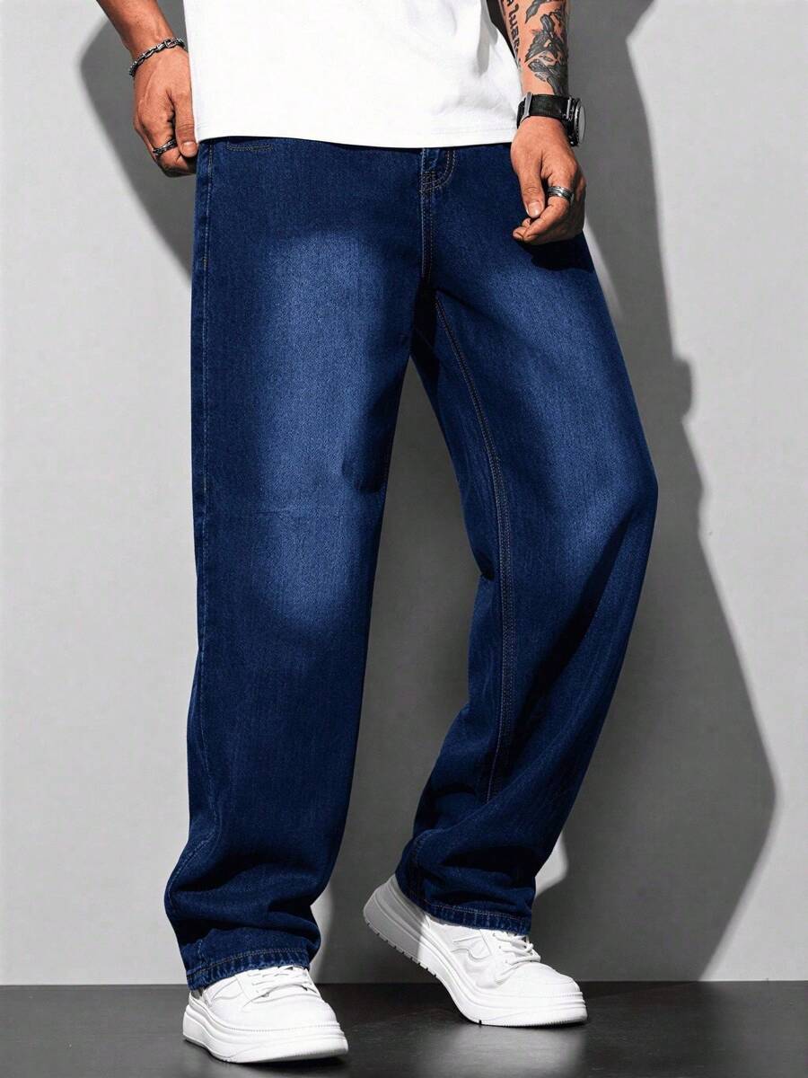 Calça Manfinity Loose Denim — Foto 31