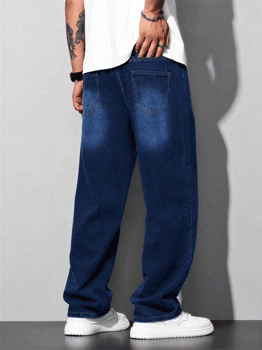 Calça Manfinity Loose Denim — Foto 36