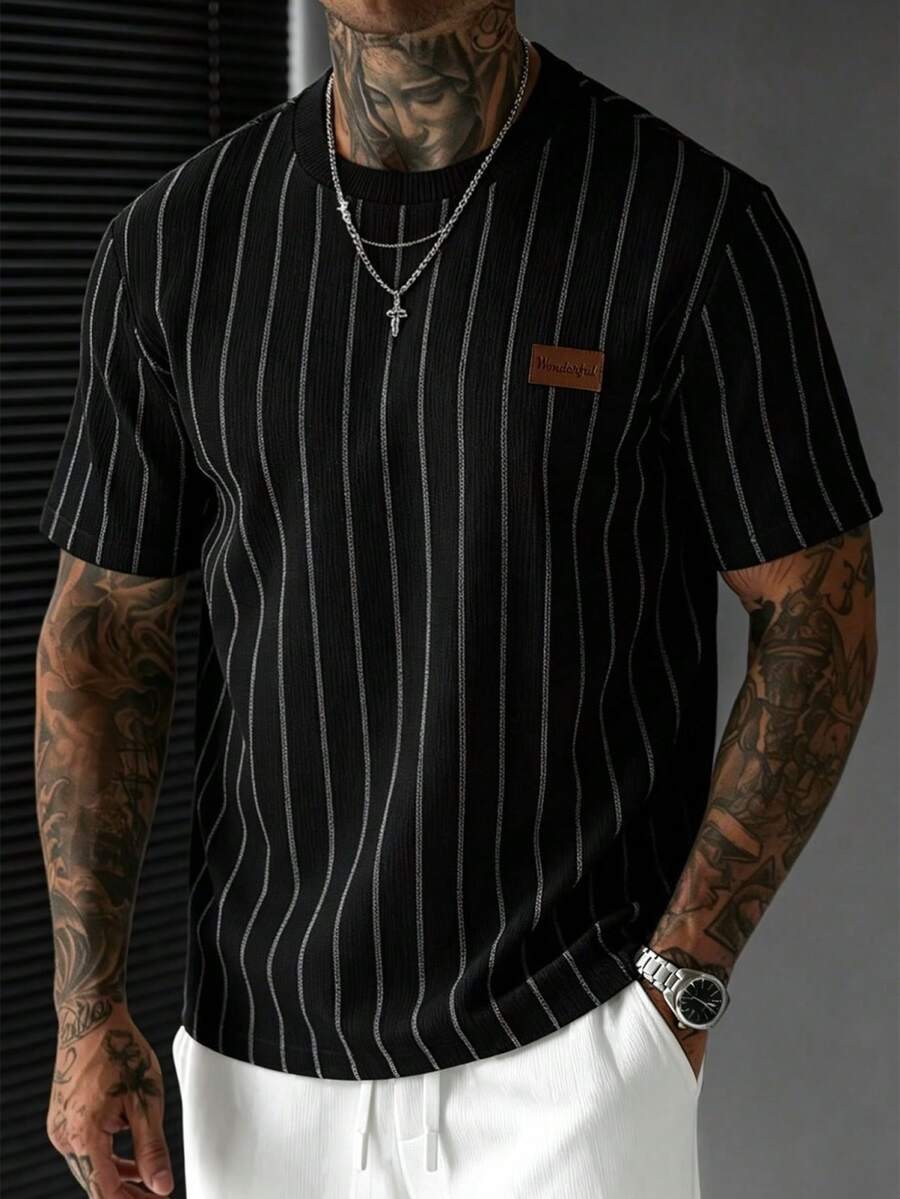 Camiseta Manfinity Jacquard — Foto 75