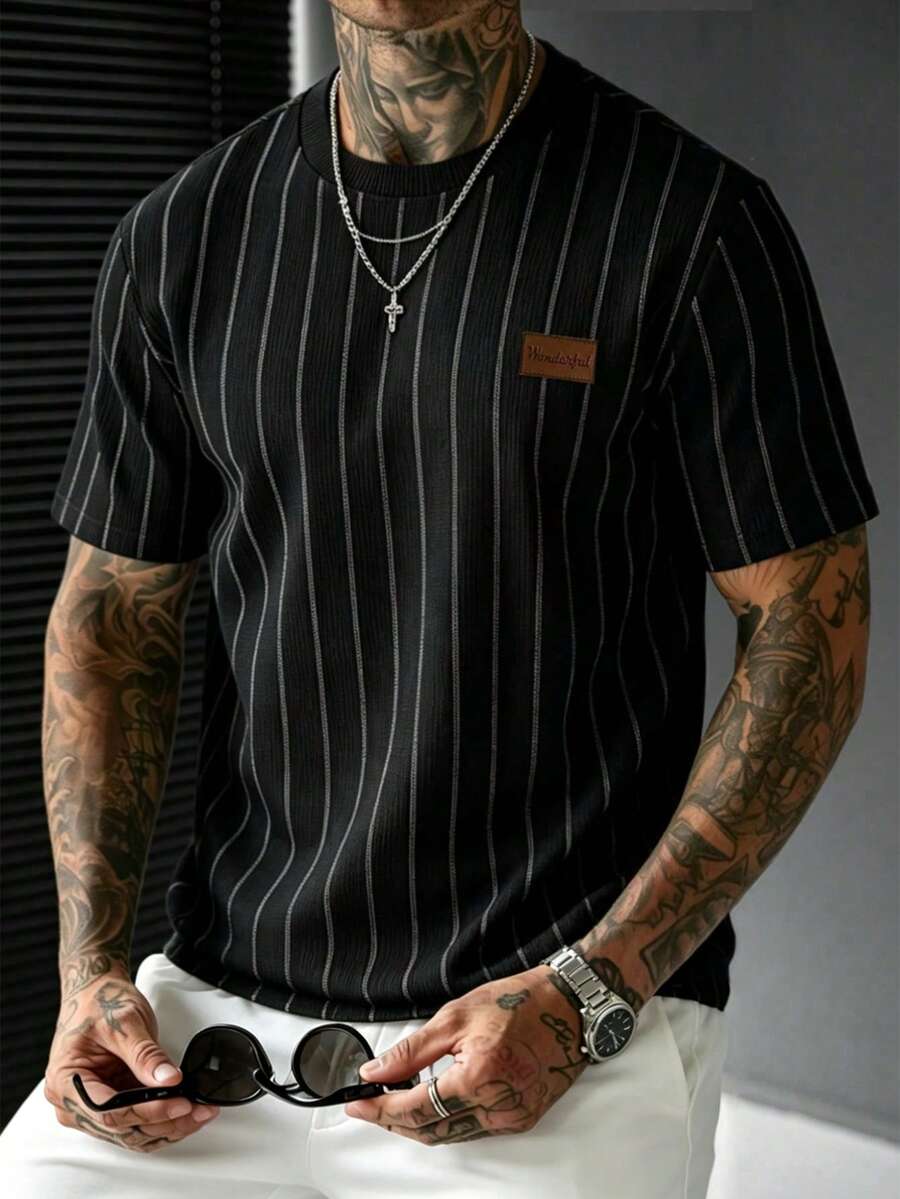 Camiseta Manfinity Jacquard — Foto 77