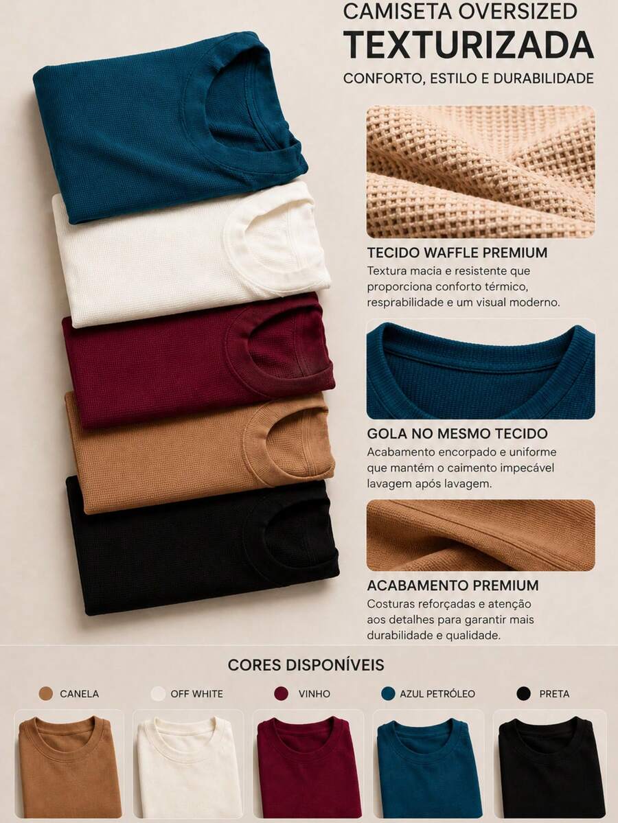 Kit Manfinity Waffle 2 Camisetas — Foto 4