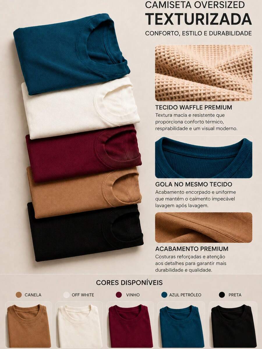 Kit Manfinity Waffle 2 Camisetas — Foto 24